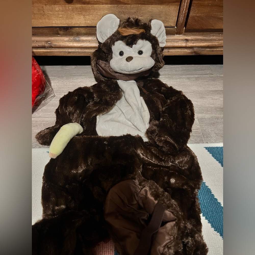 Brown Monkey Costume with Hood size 2T-3T
